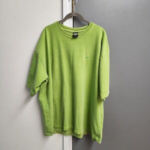 Obey XXL TShirt Graphic Green Vintage Face Logo Skateboarding Y2K Embroidered